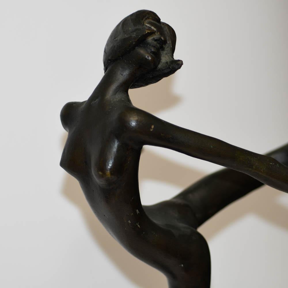 Women's or Men's Victor Salmones Sculpture, Bronze Nude Women Sculpture For Sale