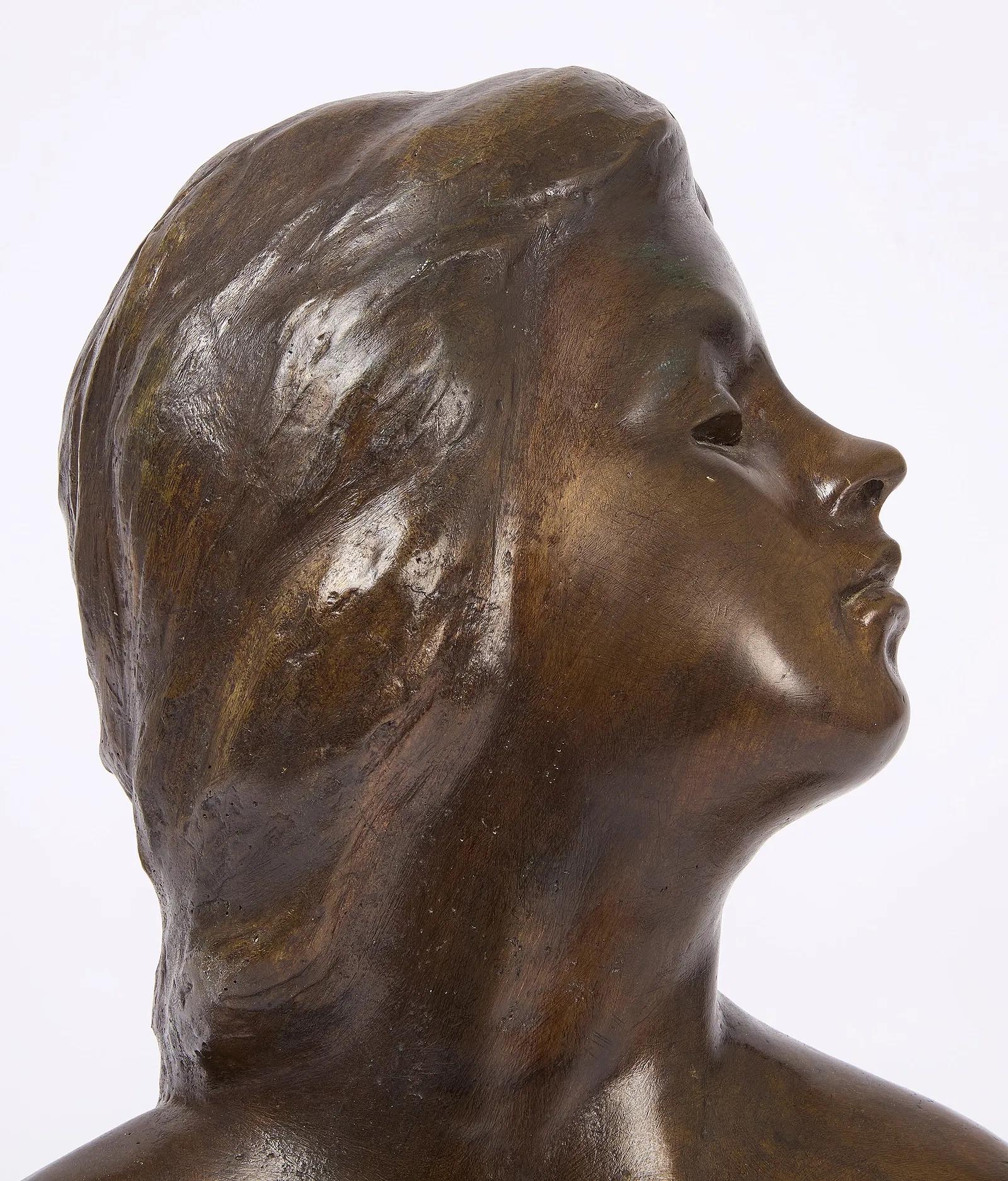 Bust of a Woman - Contemporary Sculpture by Victor Salmones