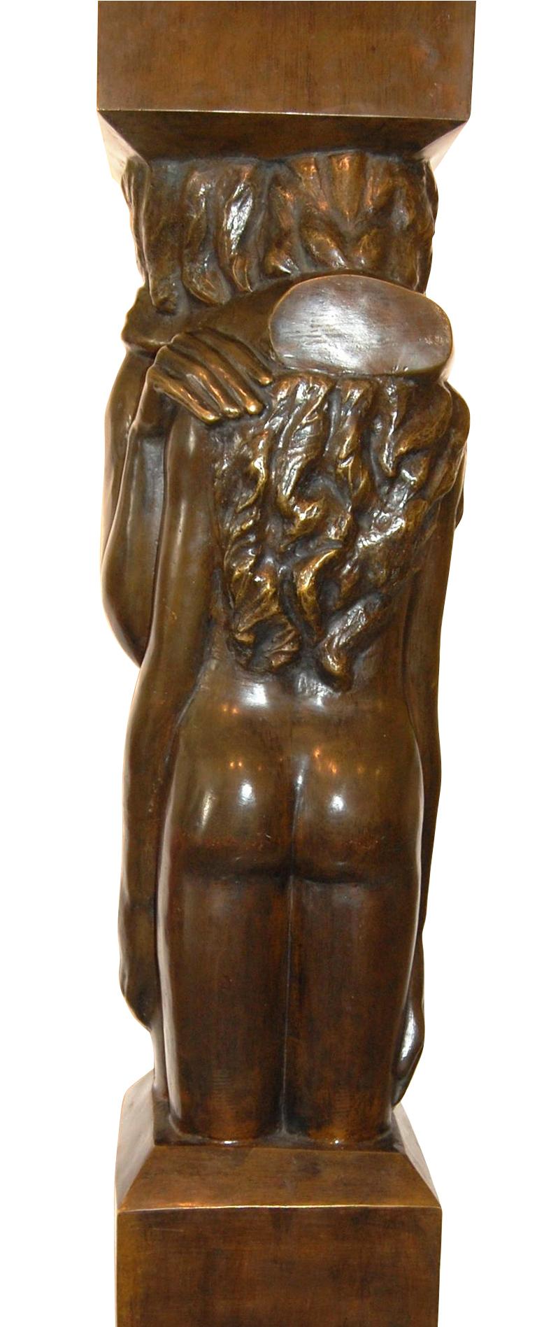  Grande sculpture éternelle en bronze - Moderne Sculpture par Victor Salmones