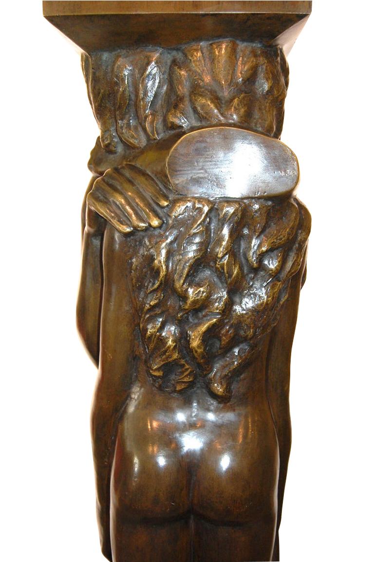 Momento Eterno Escultura de Bronce con Dos Figuras Desnudas - Sculpture Moderno de Victor Salmones