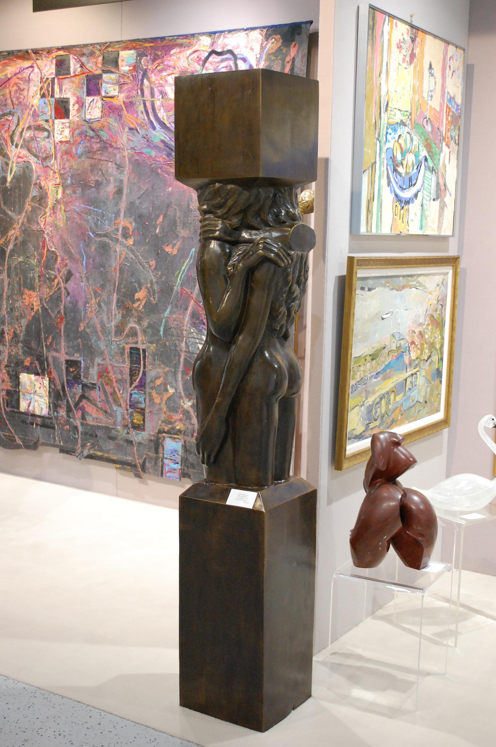  Eternal Moment Bronze Sculpture With Two Nude Figures For Sale 1