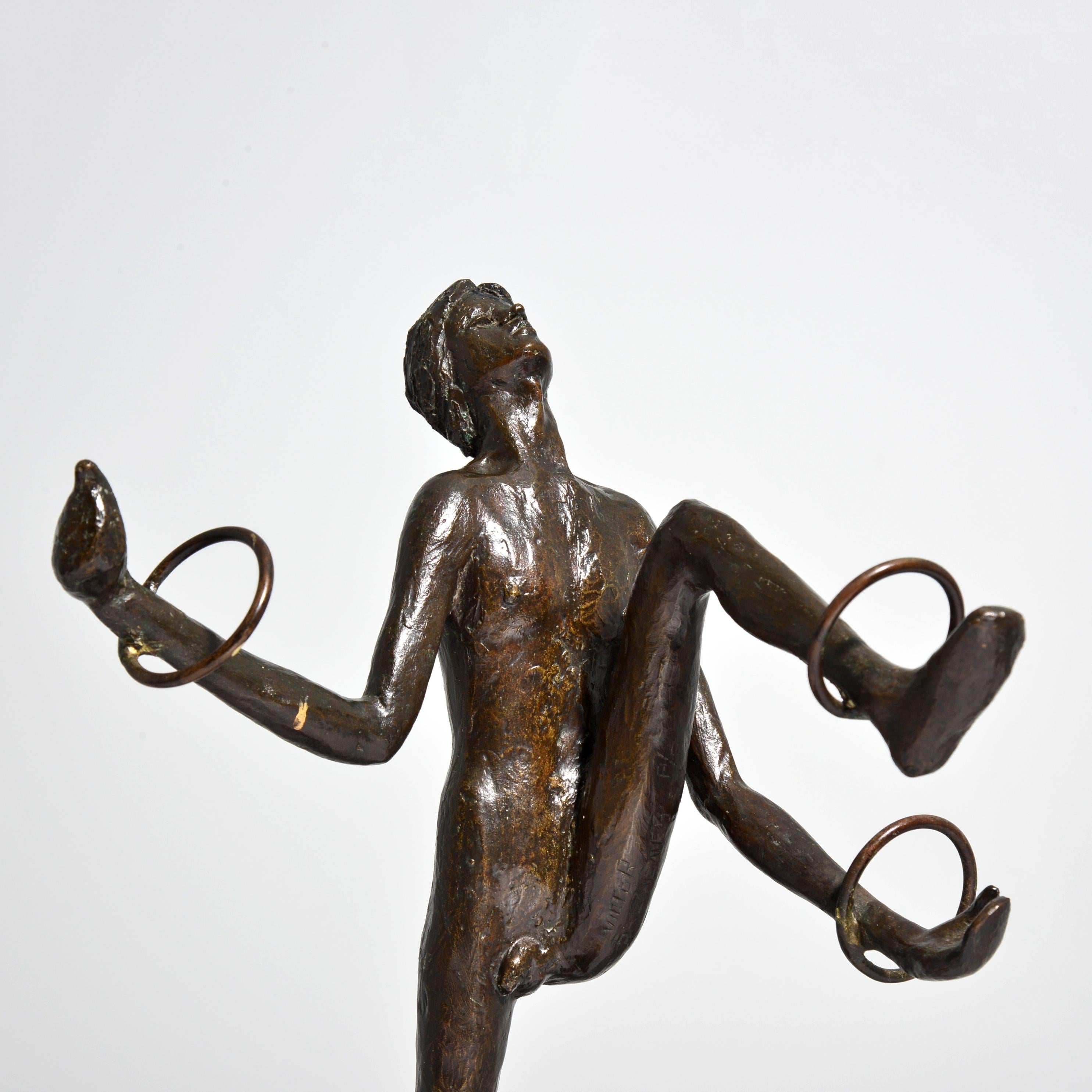 Victor Salmones “Juggler” Bronze Sculpture For Sale 8