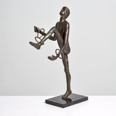 Victor Salmones Nude Juggler-Bronze-Skulptur, 21"H