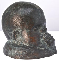 Victor Salmones Signed Bronze Bust of a Young Child