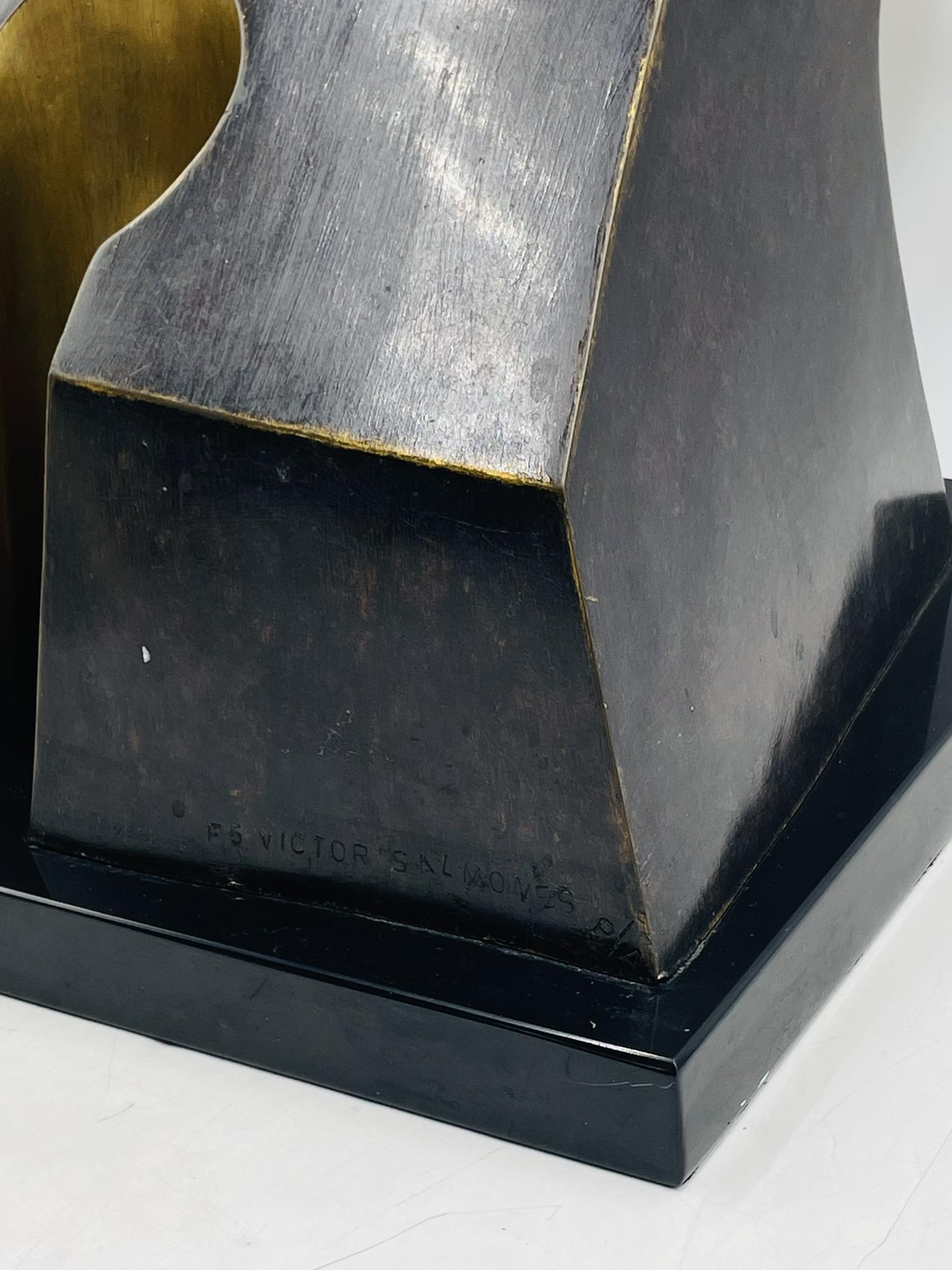 Victor Salmones Escultura de Bronce Firmada, Prueba de Artista, México Siglo XX en venta 8