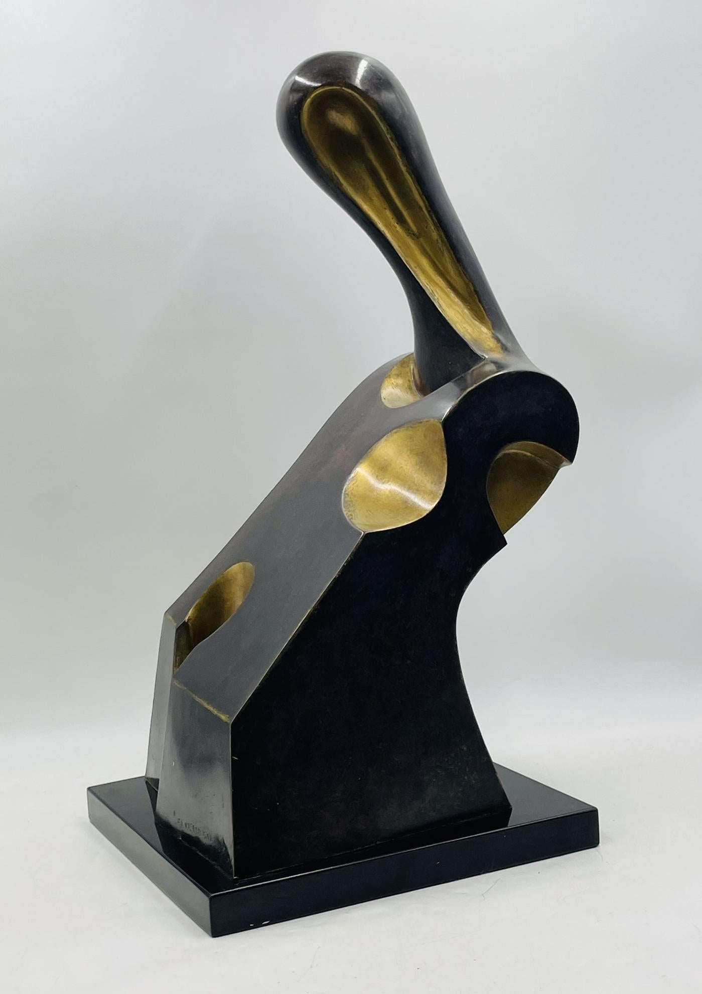 Victor Salmones Escultura de Bronce Firmada, Prueba de Artista, México Siglo XX en venta 1