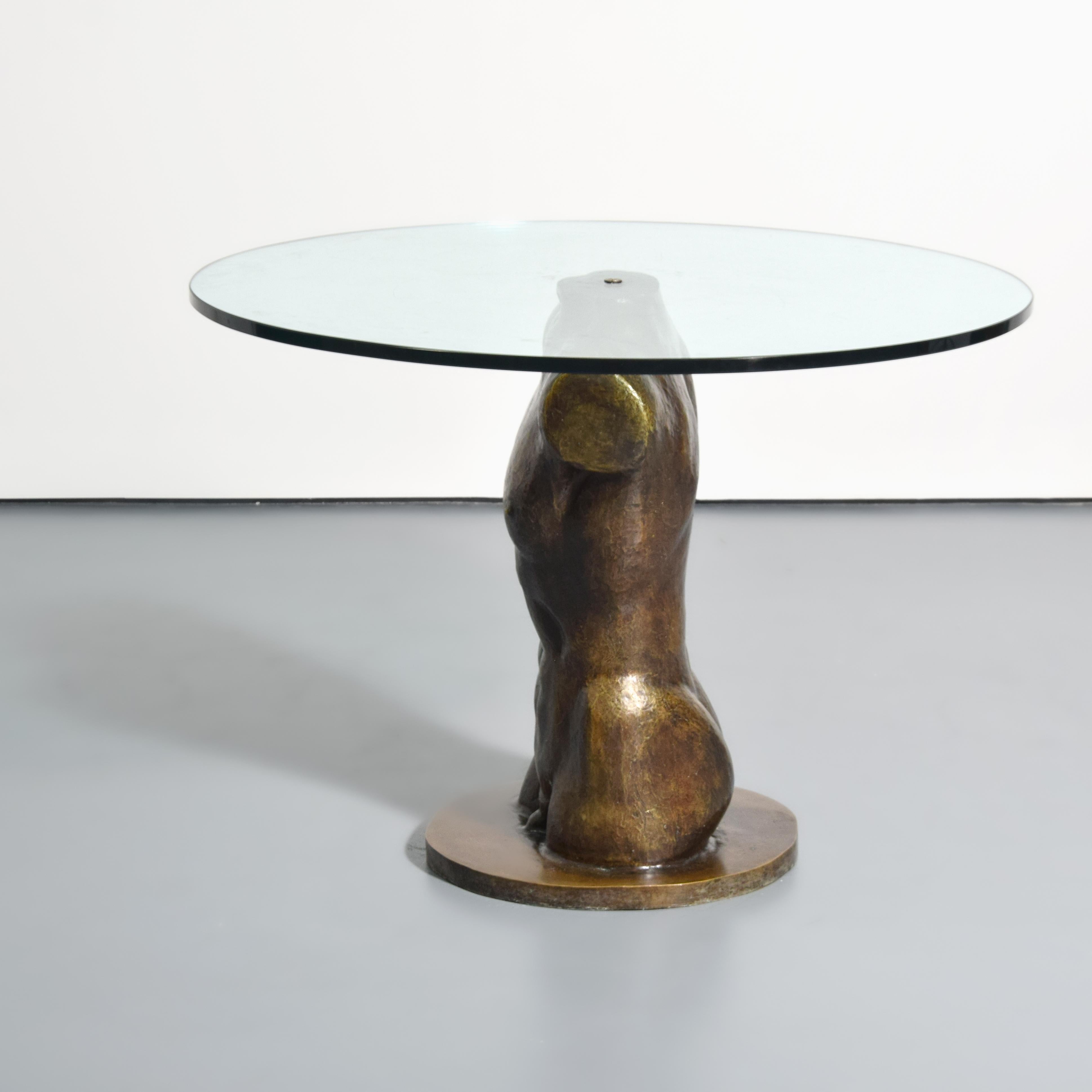 Table de salle à manger sculpturale Victor Salmones Torso en bronze en vente 2