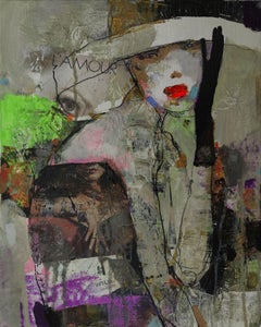 Lady Glamour, Mixed Media on Canvas