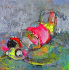 „ARTdoggy“, Gemälde, Öl auf Leinwand, „Mitteltage ruhen“