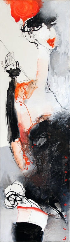 Flirty, 2006, toile, techniques mixtes, 100x30 cm