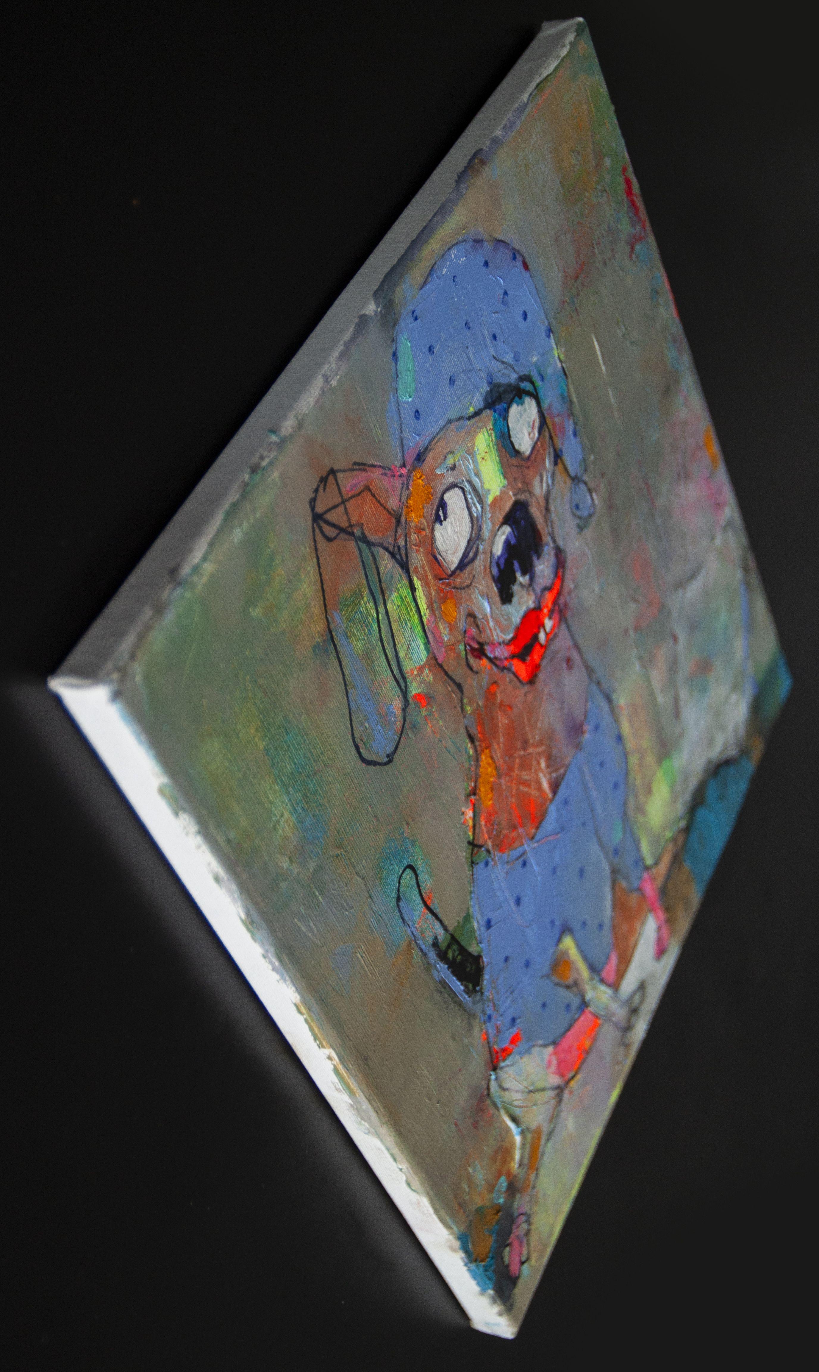„ARTdoggy“ „Nachty night“, Gemälde, Öl auf Leinwand (Expressionismus), Painting, von Victor  Sheleg