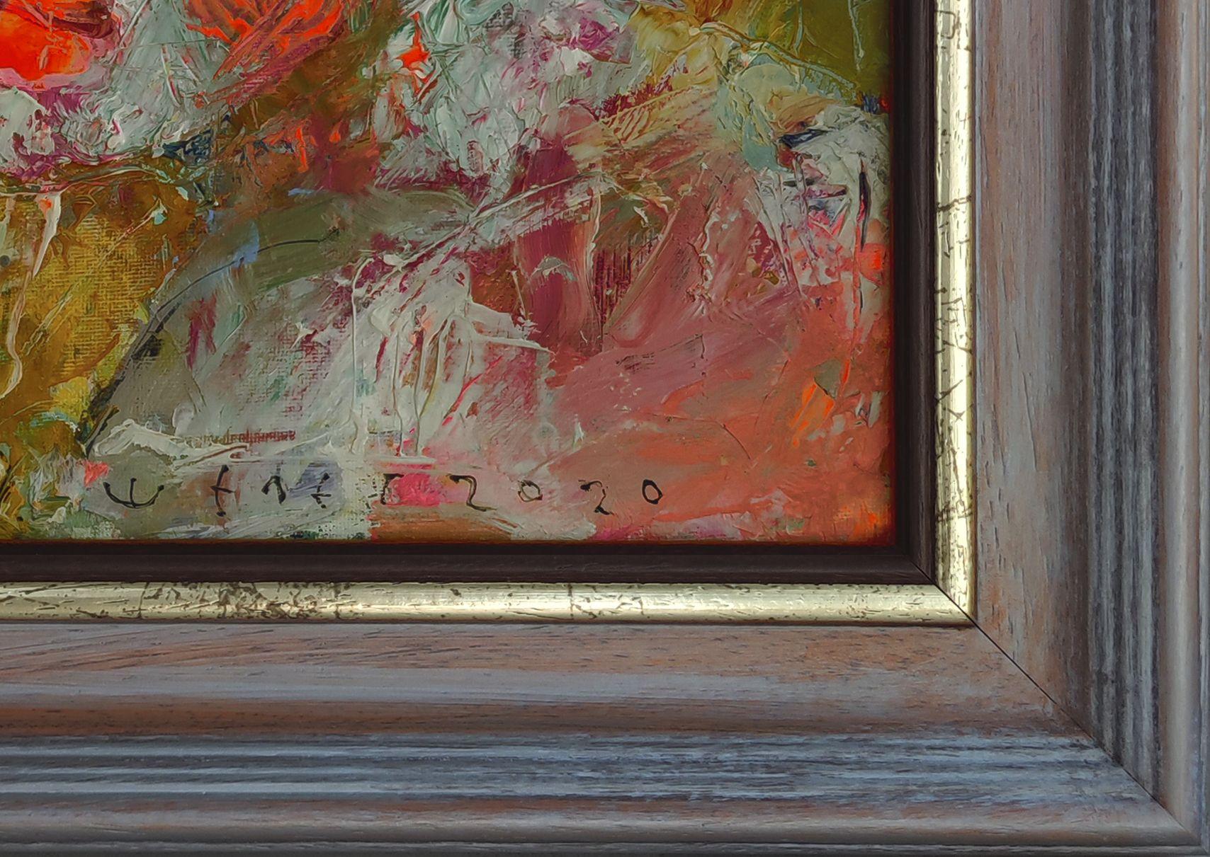JEUNE FILLE, peinture, huile sur toile - Impressionnisme Painting par Victor  Sheleg