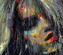 Ultramarine dress, Painting, Oil on Canvas
