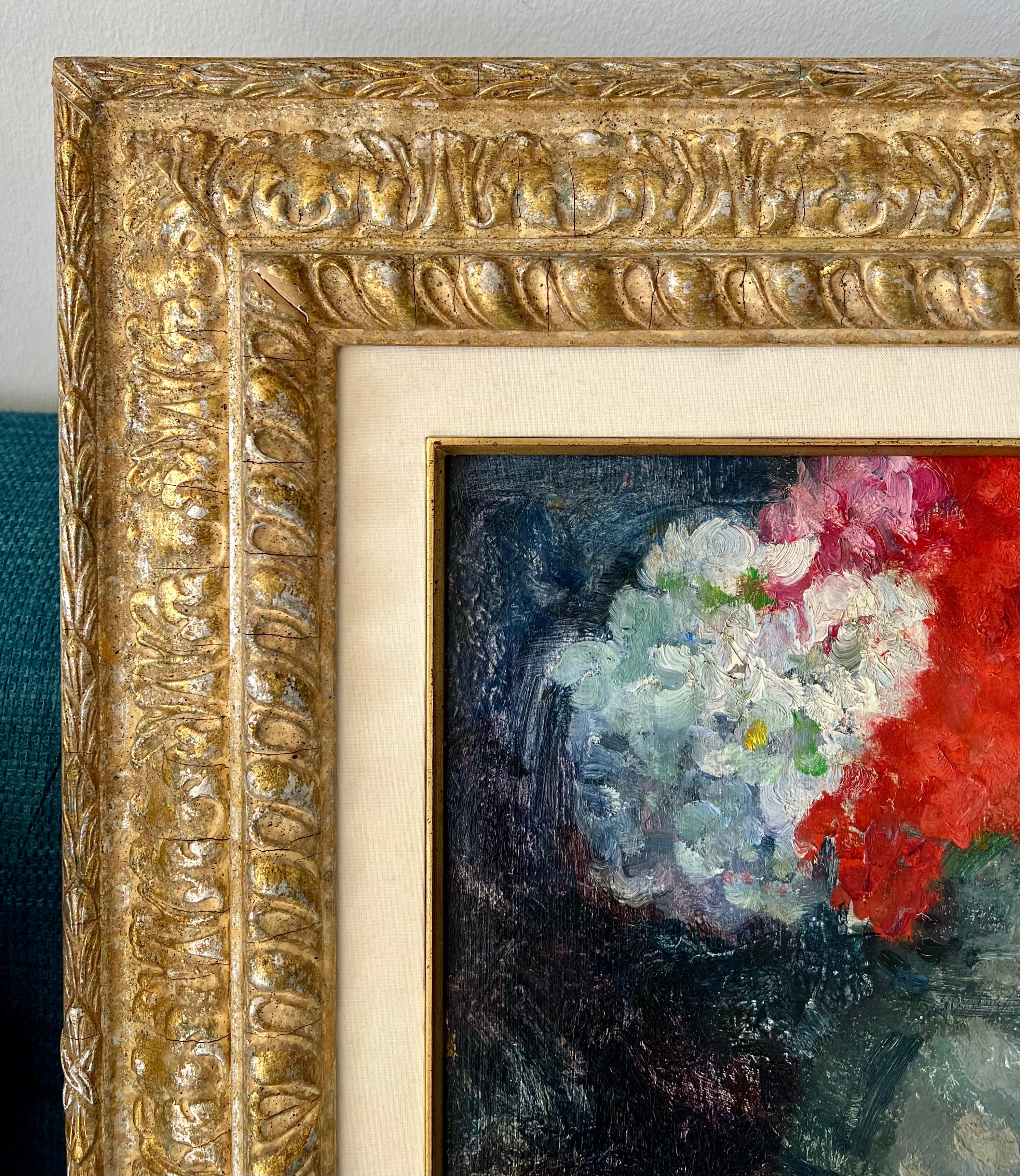 Pintura al óleo belga postimpresionista de flores Victor Simonin Maestro fauvista en venta 12