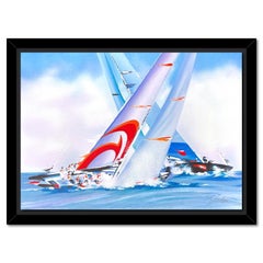 Lithographie encadrée "America's Cup - Alinghi" en édition limitée