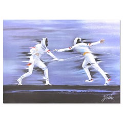 "Fencing" hand signed limited edition lithograph