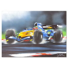 Used Renault F1 (Alain Prost)" hand signed limited edition lithograph