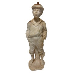 Victor Szczeblewski (Polish 1859-1901), "Mousse Siffleur" Marble Sculpture