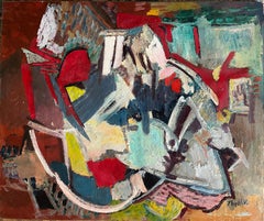 Abstraktes Ölgemälde „Abstract #6“, 1950er Jahre