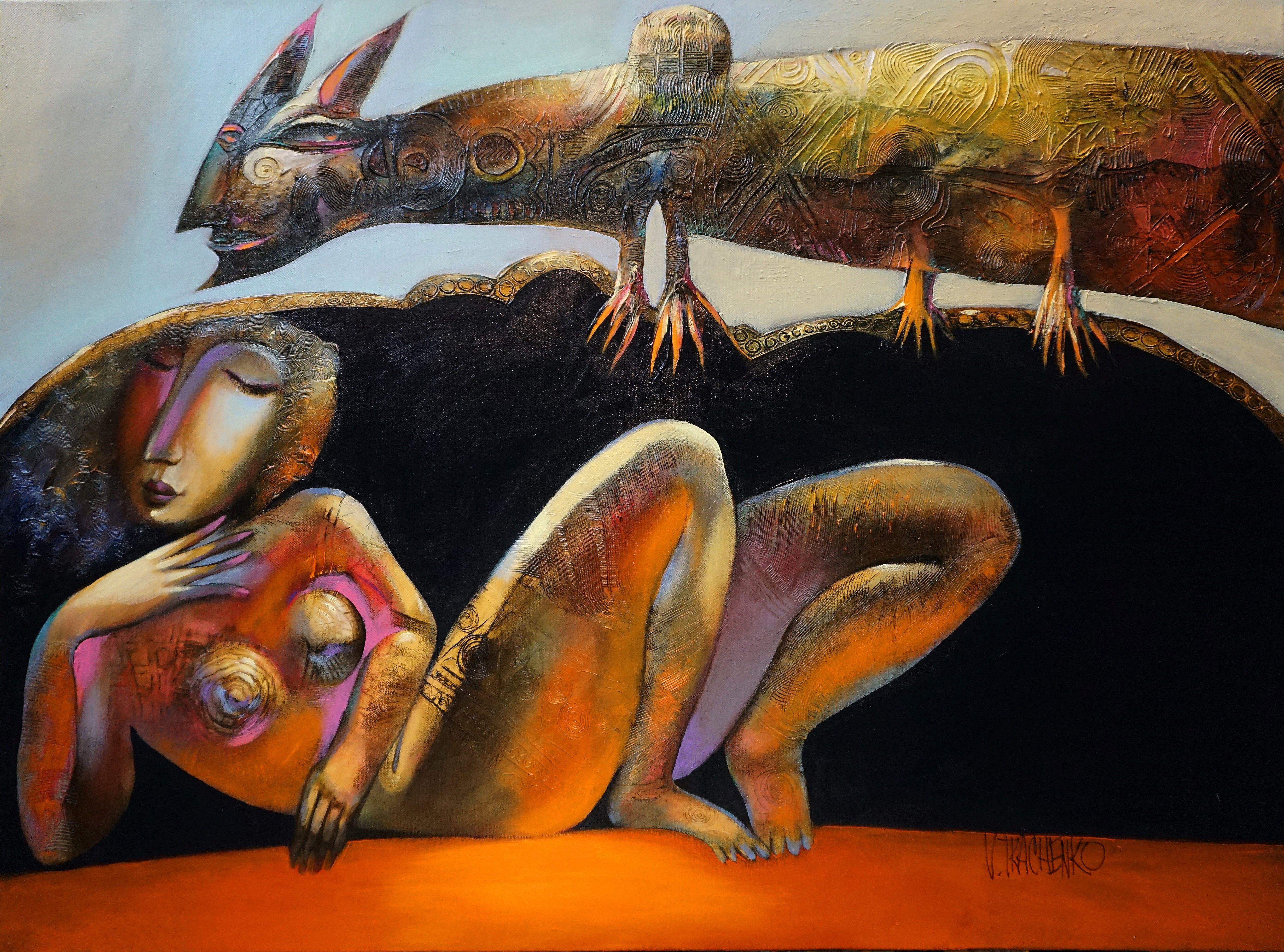 Animal Painting de Victor Tkachenko - Quimera, Pintura, Acrílico sobre lienzo