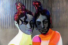 Flamenco Dancers, Painting, Acrylic on Canvas