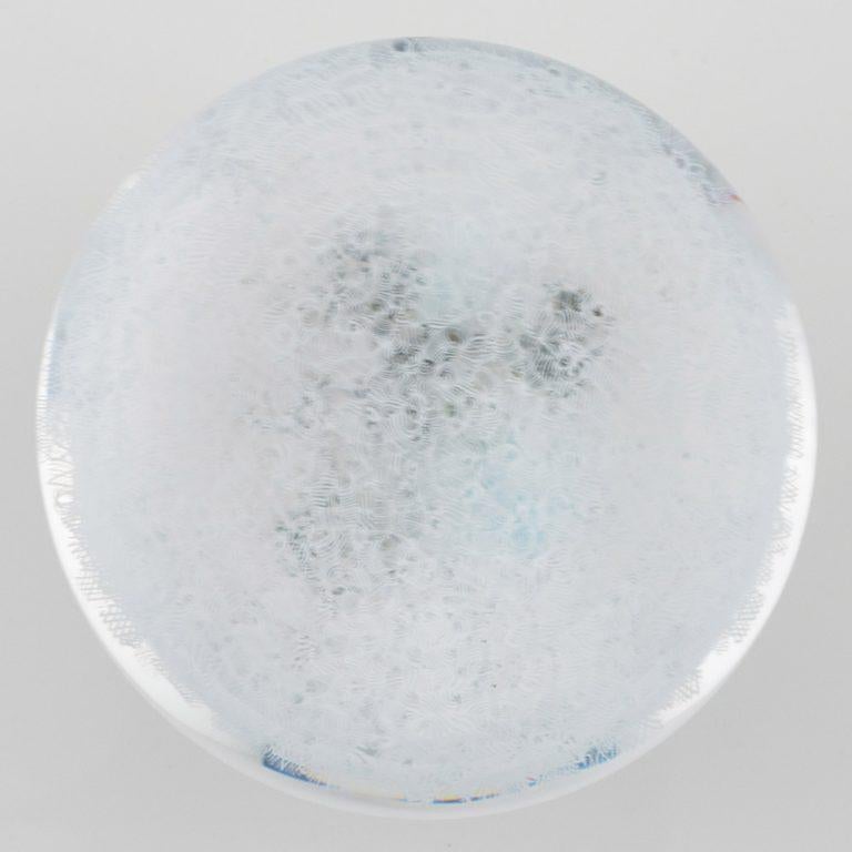 Late 20th Century Victor Trabucco Paperweight Lampwork Convolvulus Flowers 1999 For Sale