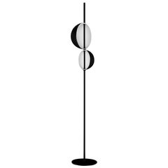 Victor Vaisilev Black Floor Lamp 'Superluna' by Oluce