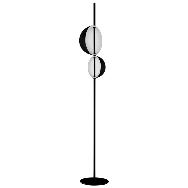 Victor Vaisilev Black Floor Lamp Superluna By Oluce For Sale At 1stdibs