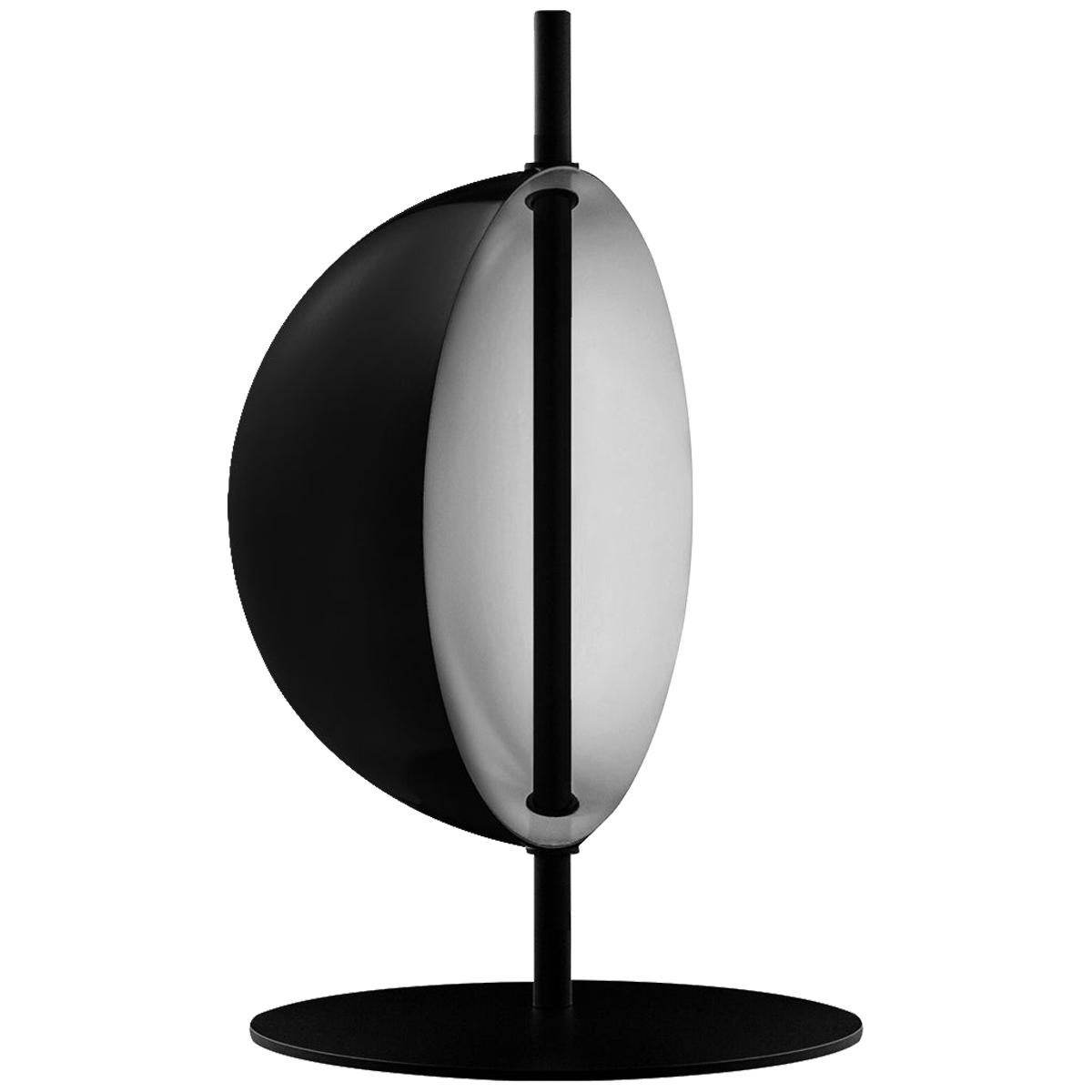 Victor Vaisilev Black Table Lamp 'Superluna' by Oluce For Sale
