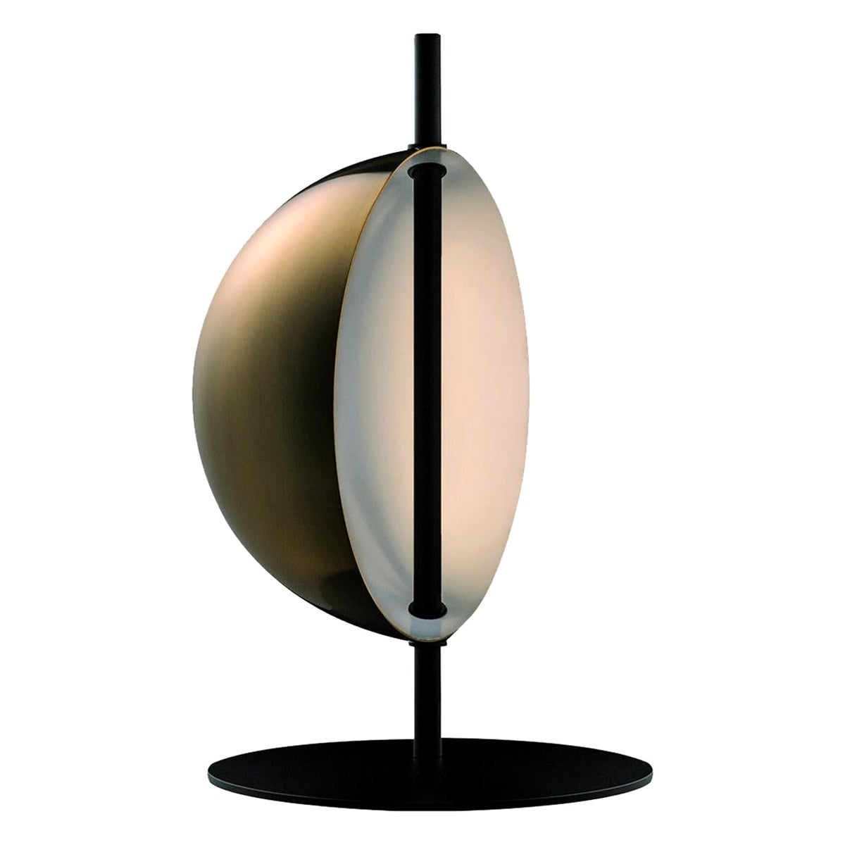 Victor Vaisilev Brass Table Lamp 'Superluna' by Oluce For Sale