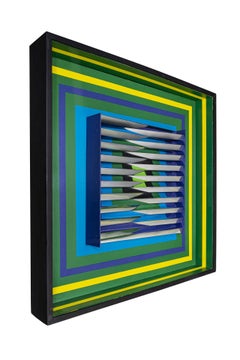 Víctor Valera, Umbria, 1975, Polychromed wood and vinyl, 68 x 68 x 10 cm