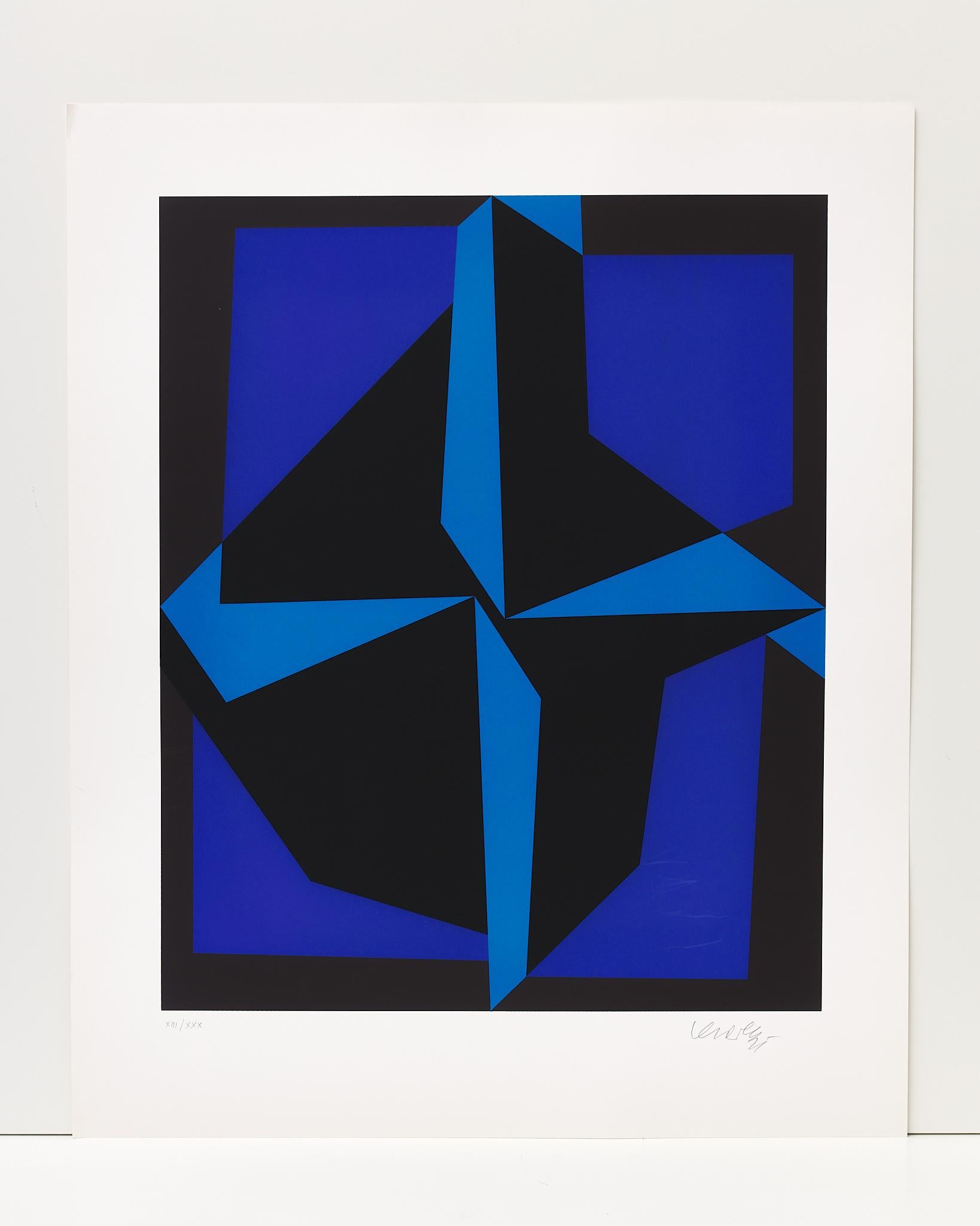 Victor Vasarely - Les années cinquante, 1989
Serigrafia su carta
Firmato, numerato XIII / XXX
Dimensioni: 70 x 57 cm 
Pubblicato da Pesti Muhely, Budapest
