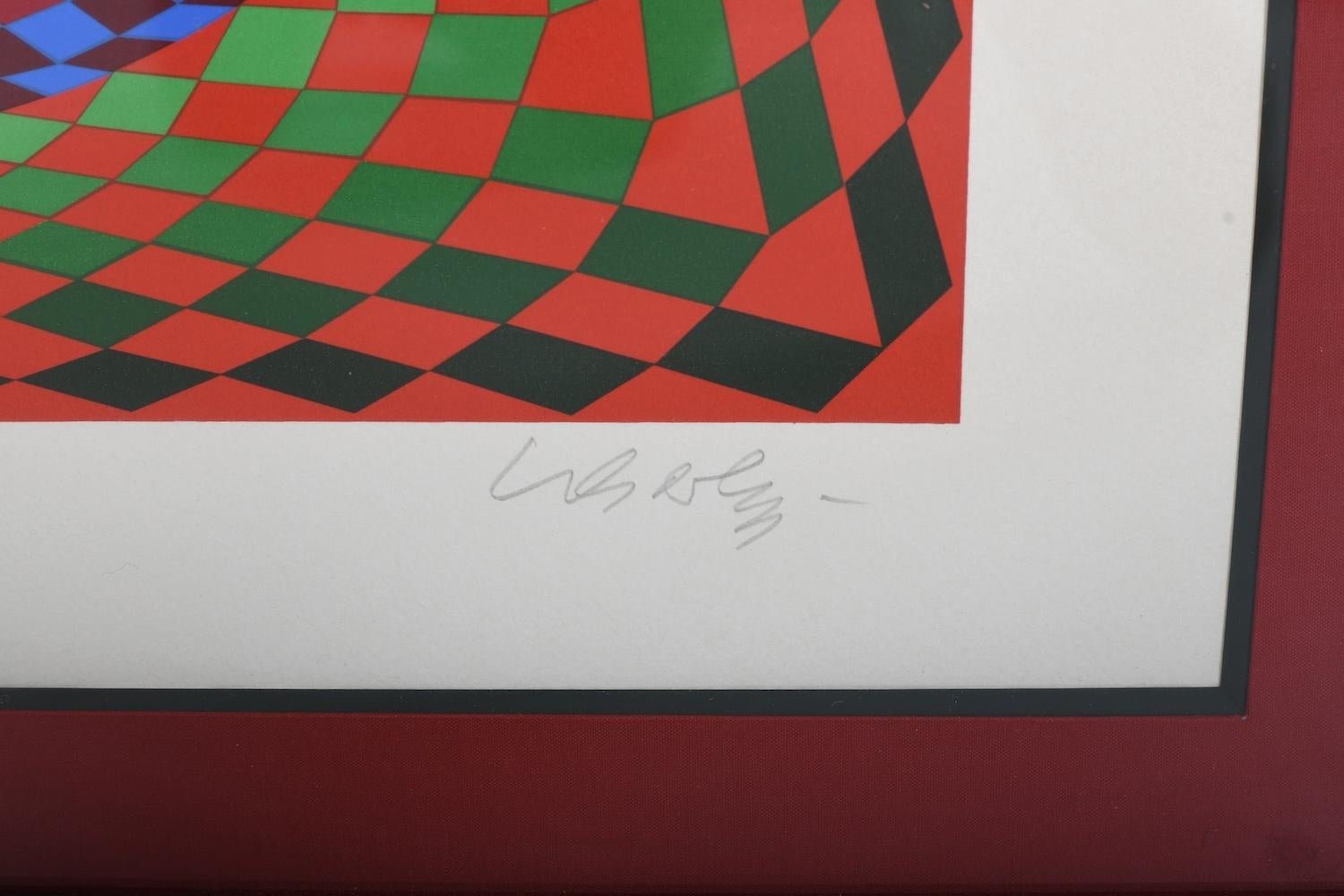 Victor VASARELY (1906-1997) Siebdruck FV 18/40 1970er Jahre im Zustand „Gut“ im Angebot in Handewitt, DE