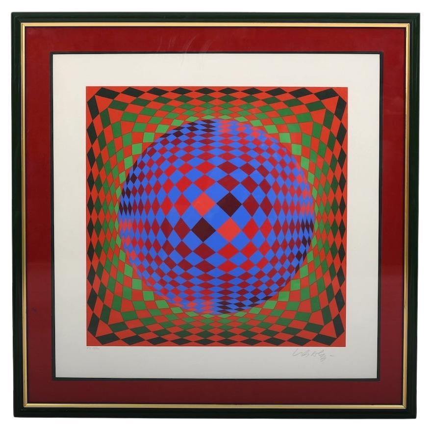Victor Vasarely (1906-1997) Serigrafia FV 18/40 anni '70