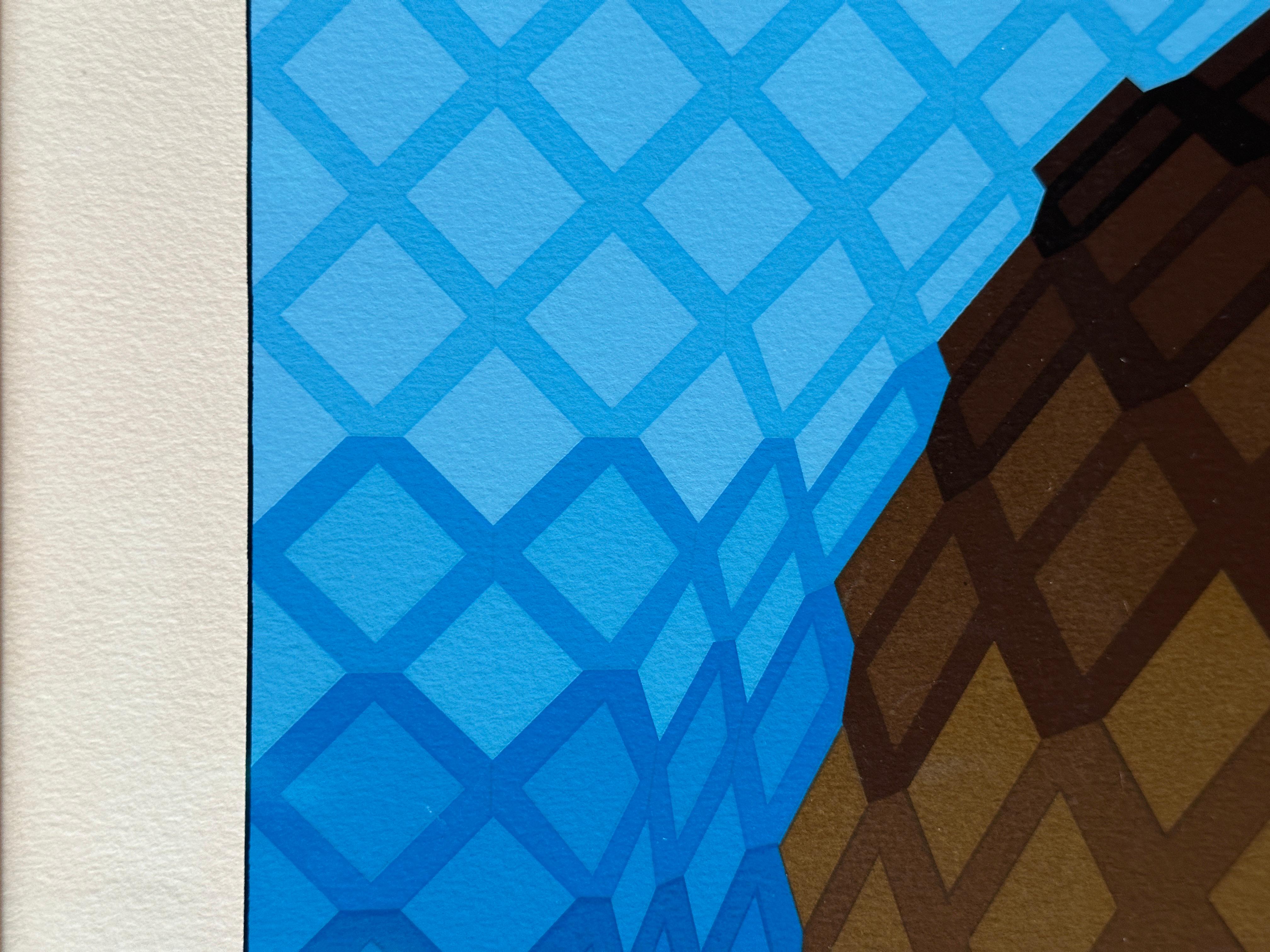 Victor Vasarely 1976 Koskota Siebdruck Signiert und nummeriert im Angebot 3