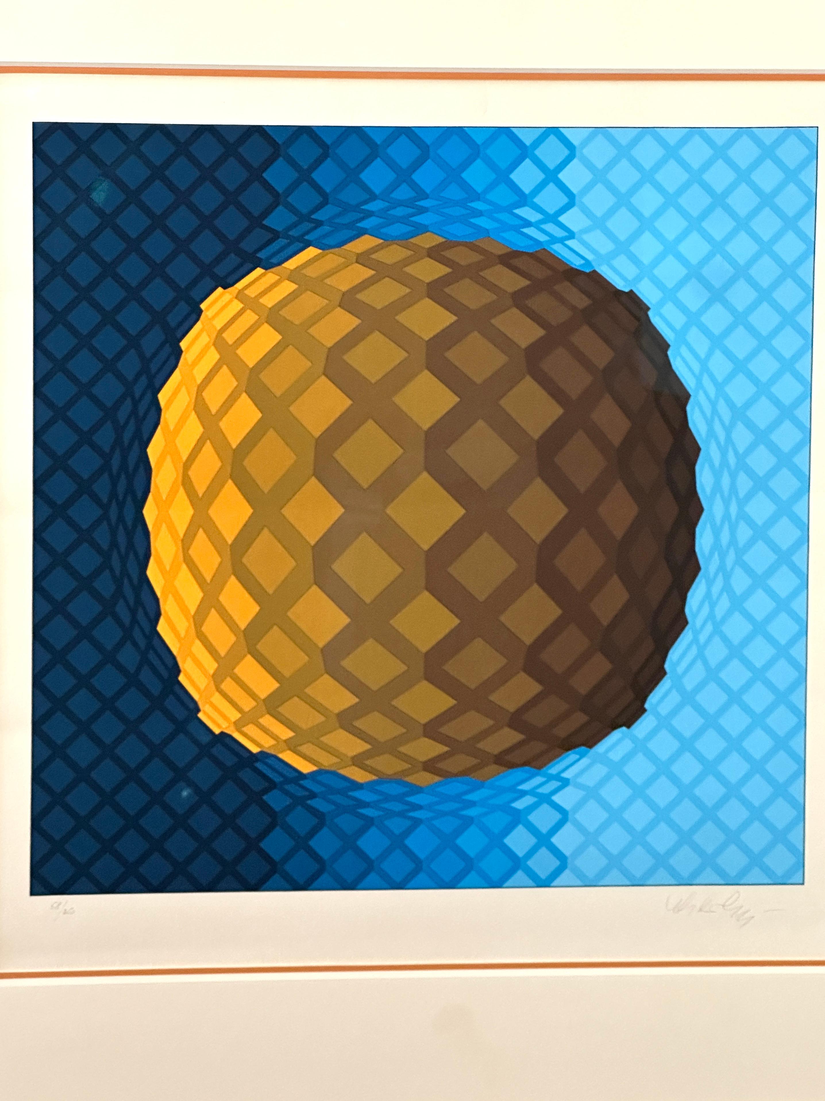 Victor Vasarely 1976 Koskota Siebdruck Signiert und nummeriert (amerikanisch) im Angebot