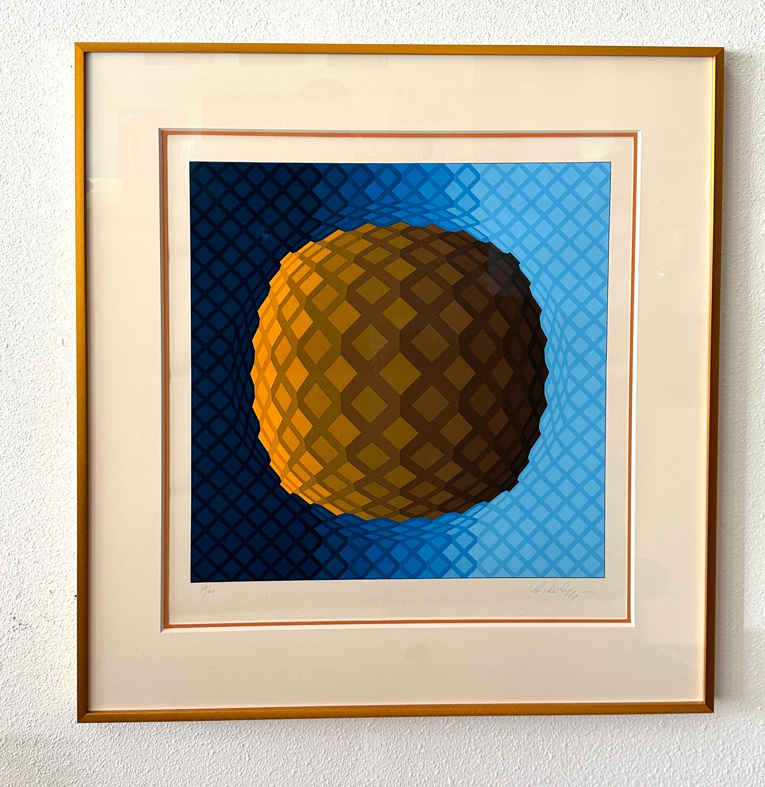 Victor Vasarely 1976 Koskota Siebdruck Signiert und nummeriert (Handgefertigt) im Angebot