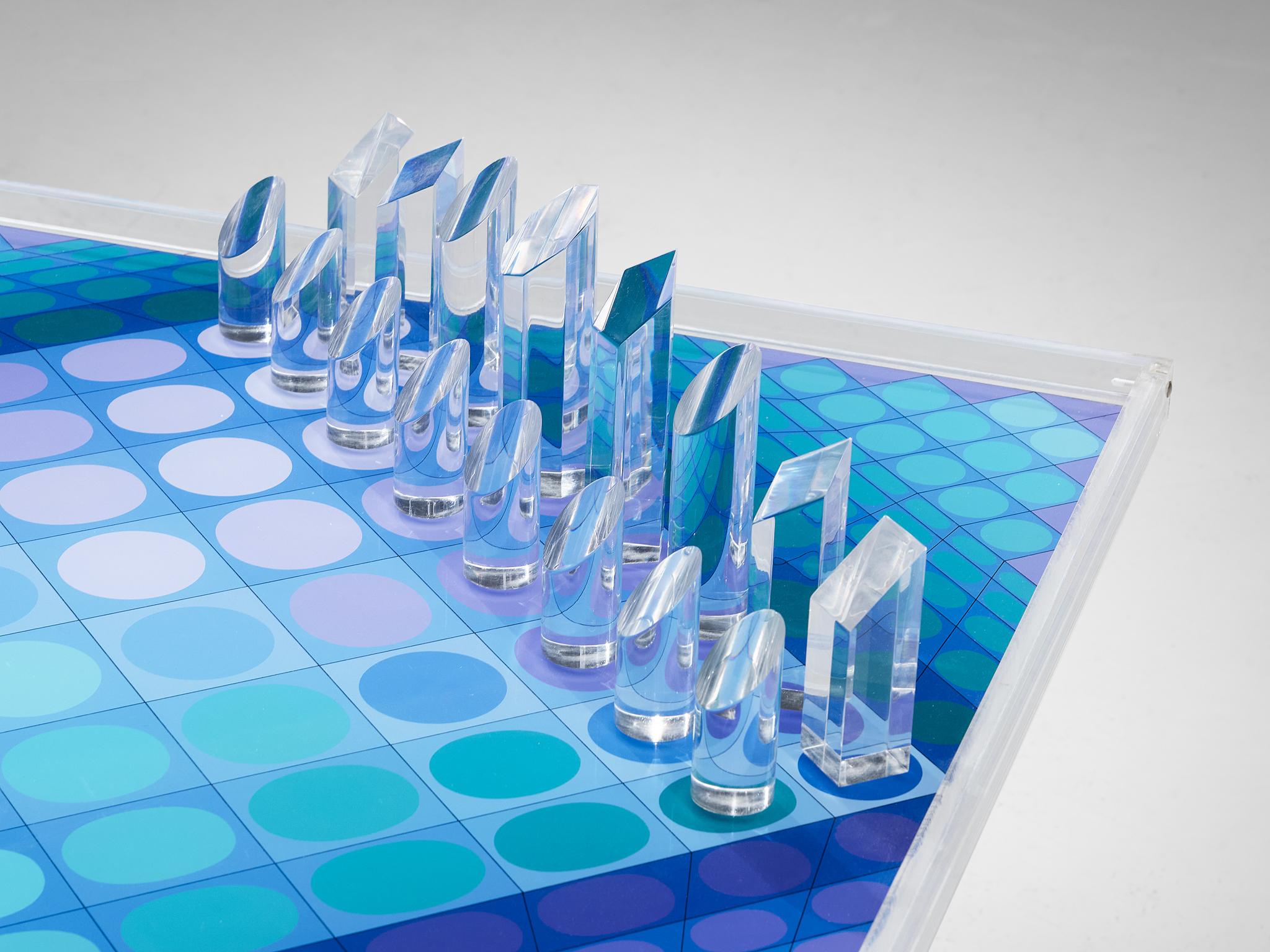 Victor Vasarely Artistic Chess Set  For Sale 3