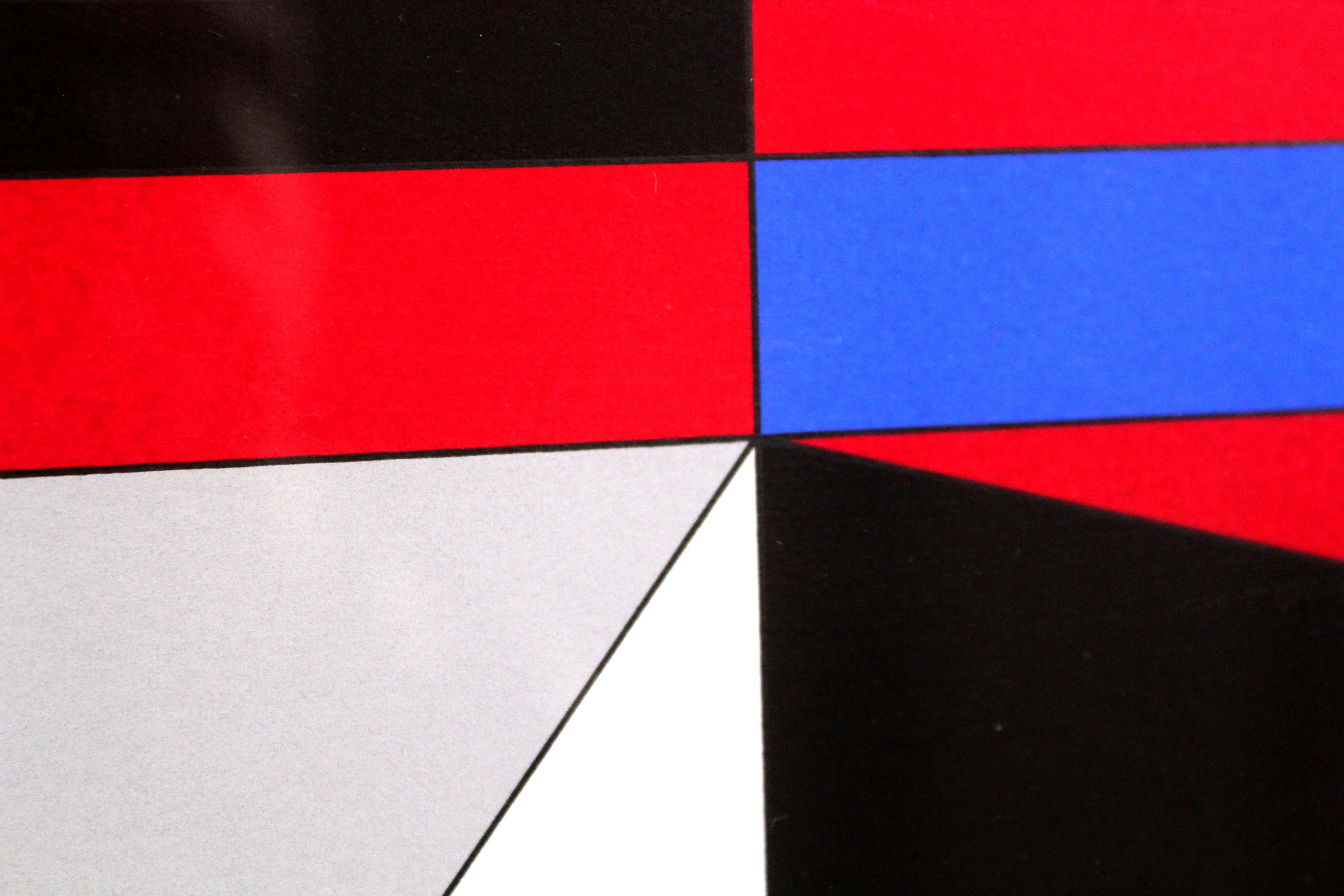 Victor Vasarely Attika Signed Op Art Geometric Modern Serigraph 228/300 Framed 1
