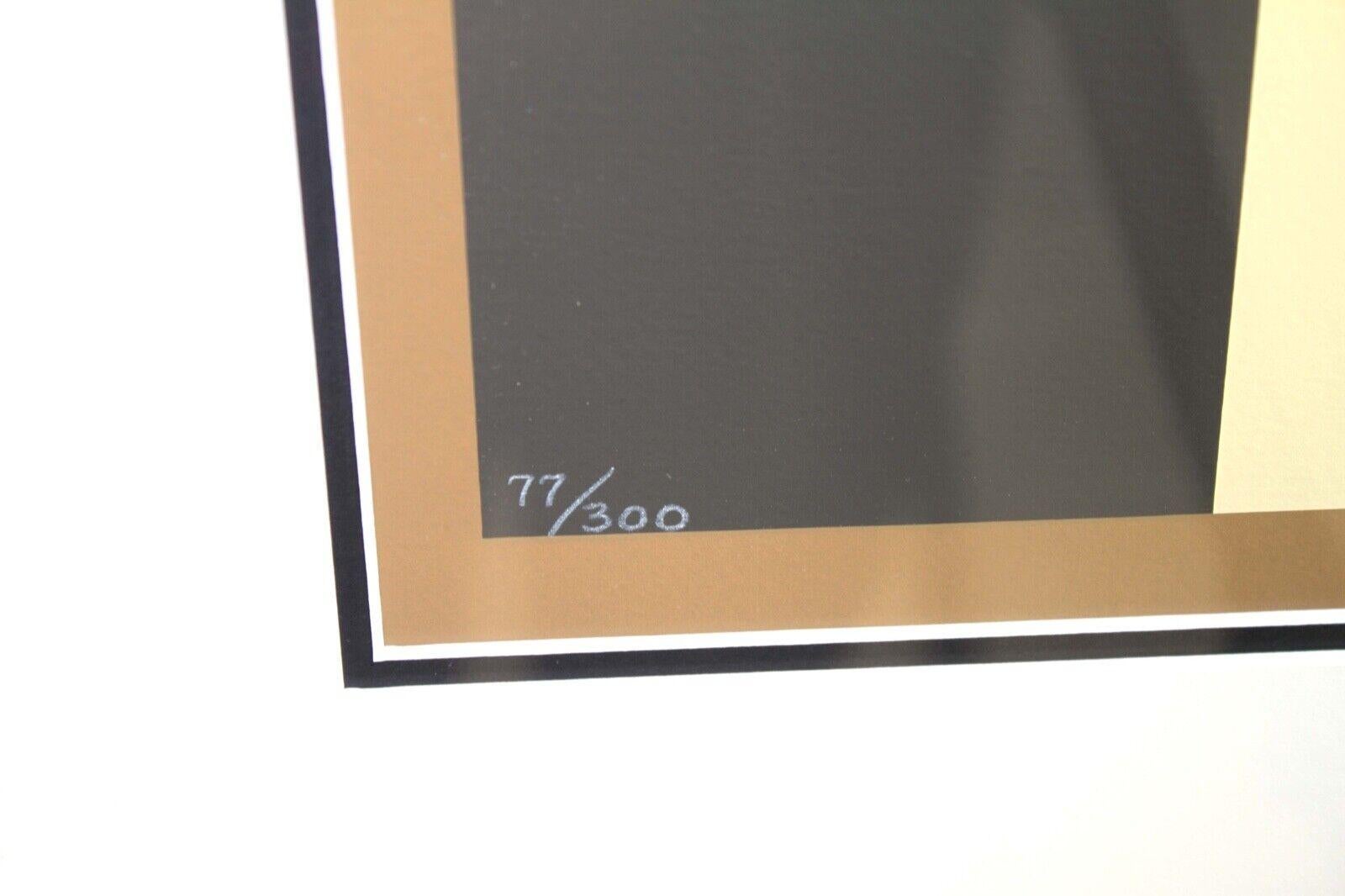 Paper Victor Vasarely Chessboard Signed Op Art Modern Silkscreen 77/300 Framed, 1975