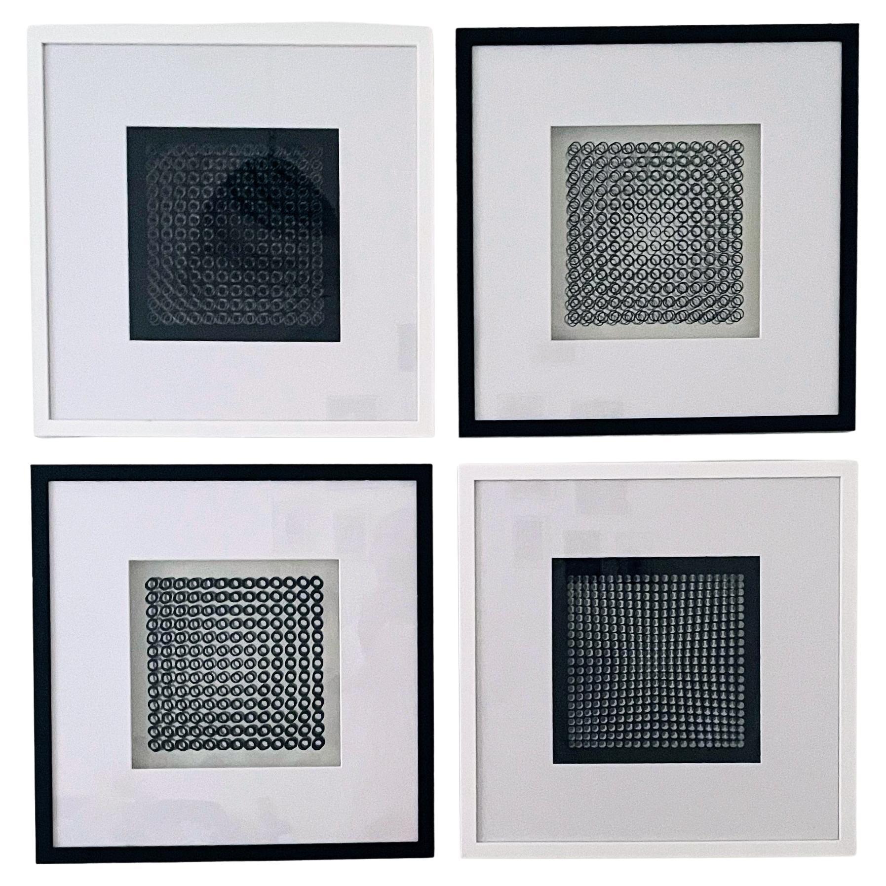 Victor Vasarely Cinetique Oeuvres Profondes 1-4 Switzerland, 1973 For Sale