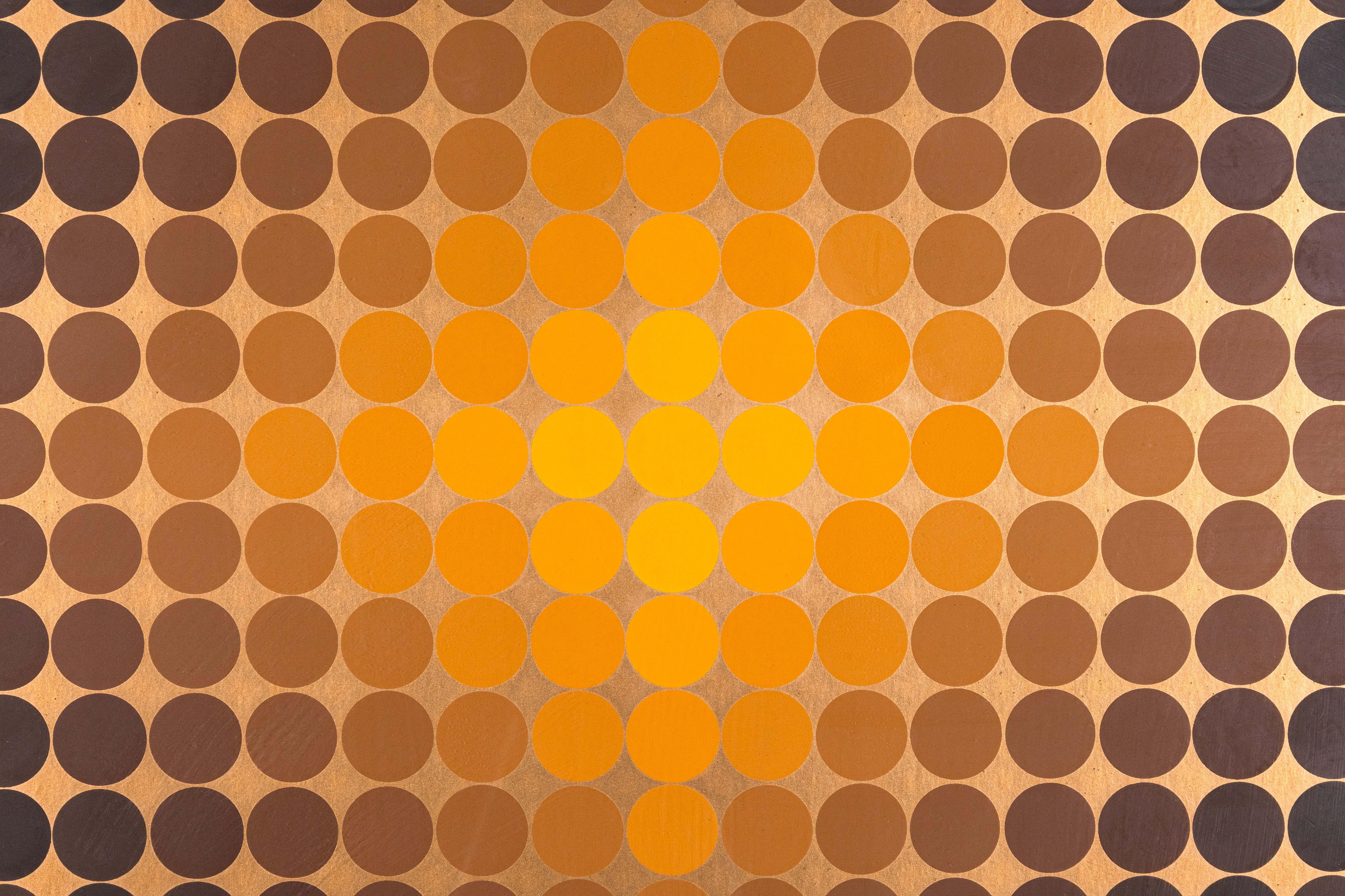 Victor Vasarely DiaC (Oro) Serigrafía Op Art Moderno 83/200 Enmarcado 1968 mediados del siglo XX en venta