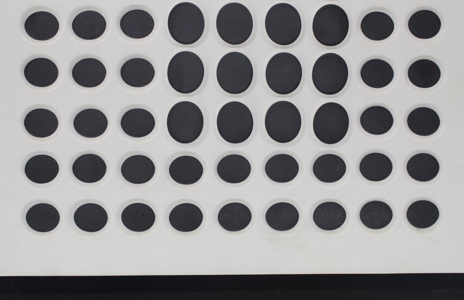 German Victor Vasarely Framed Porcelain Wall Sculpture for Rosenthal 1964 For Sale