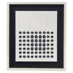 Victor Vasarely Framed Porcelain Wall Sculpture for Rosenthal 1964