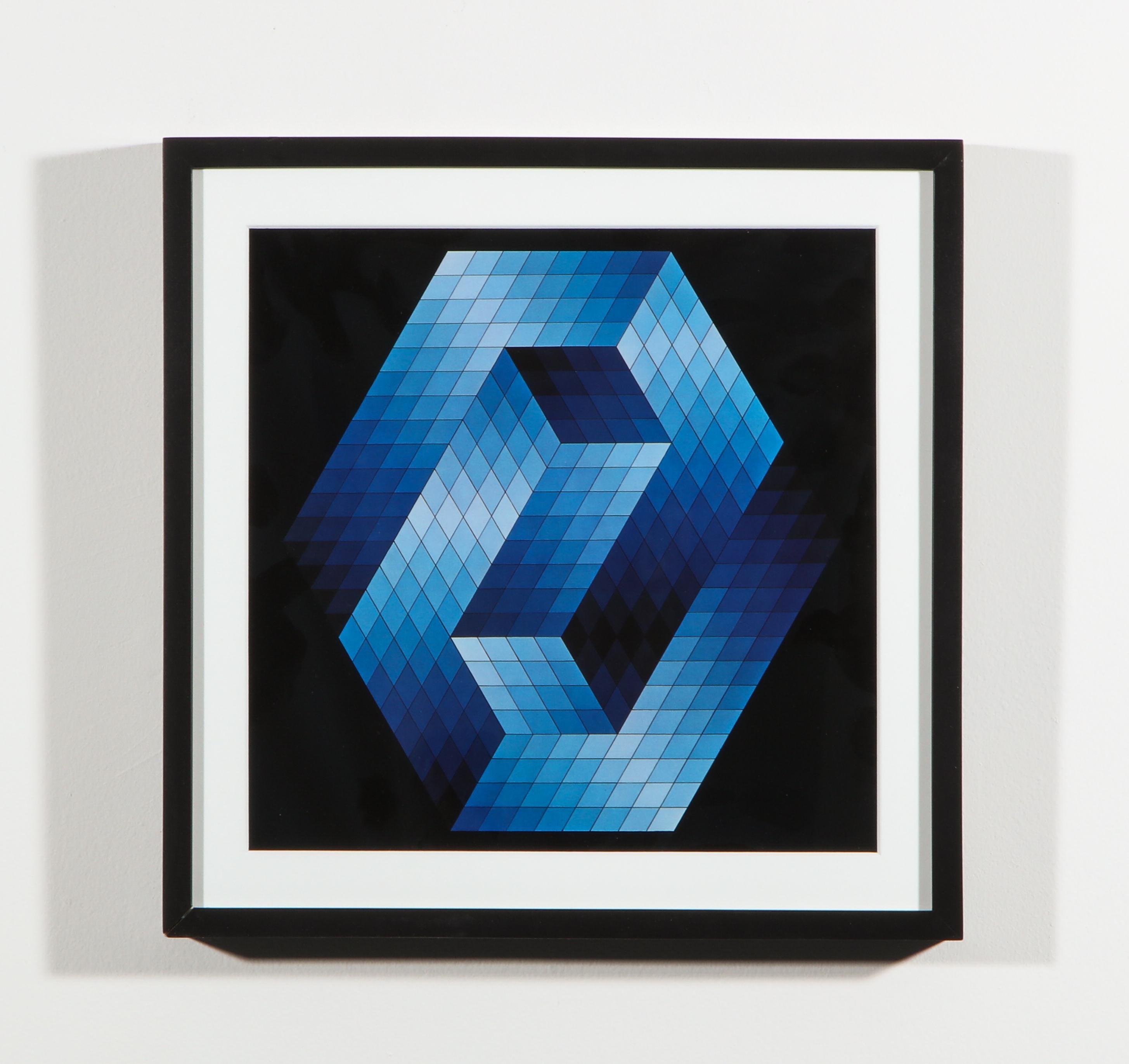 Fin du 20e siècle Série d'impressions de Victor Vasarely Gestalt par les Éditions du Griffon, Suisse, 1971