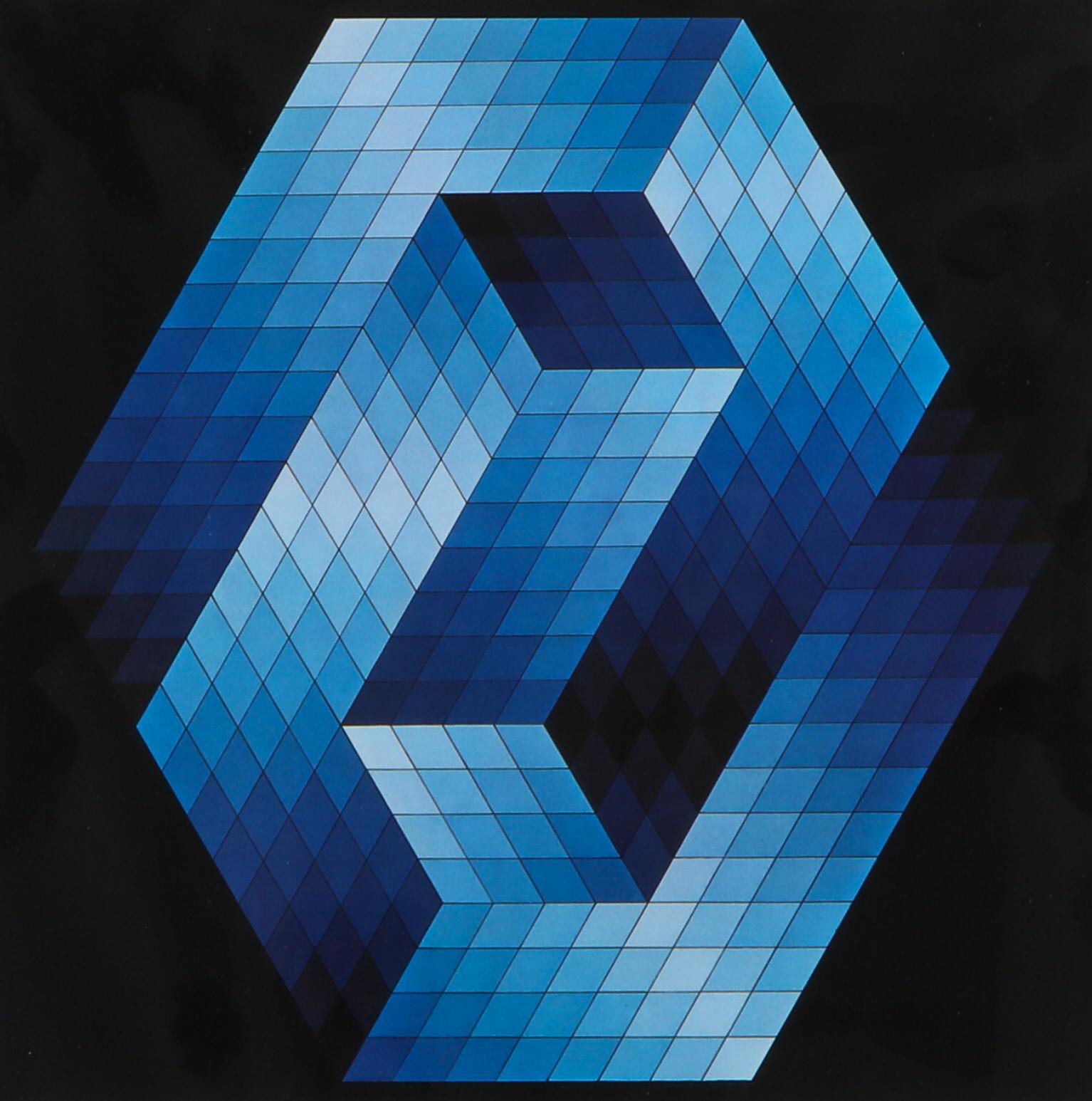 Papier Série d'impressions de Victor Vasarely Gestalt par les Éditions du Griffon, Suisse, 1971