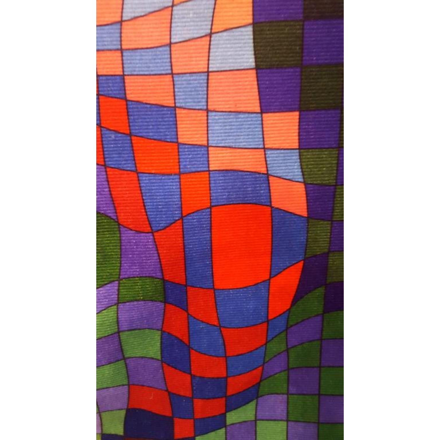 Modern Victor Vasarely, Hand Signed Original Tapestry For Sale