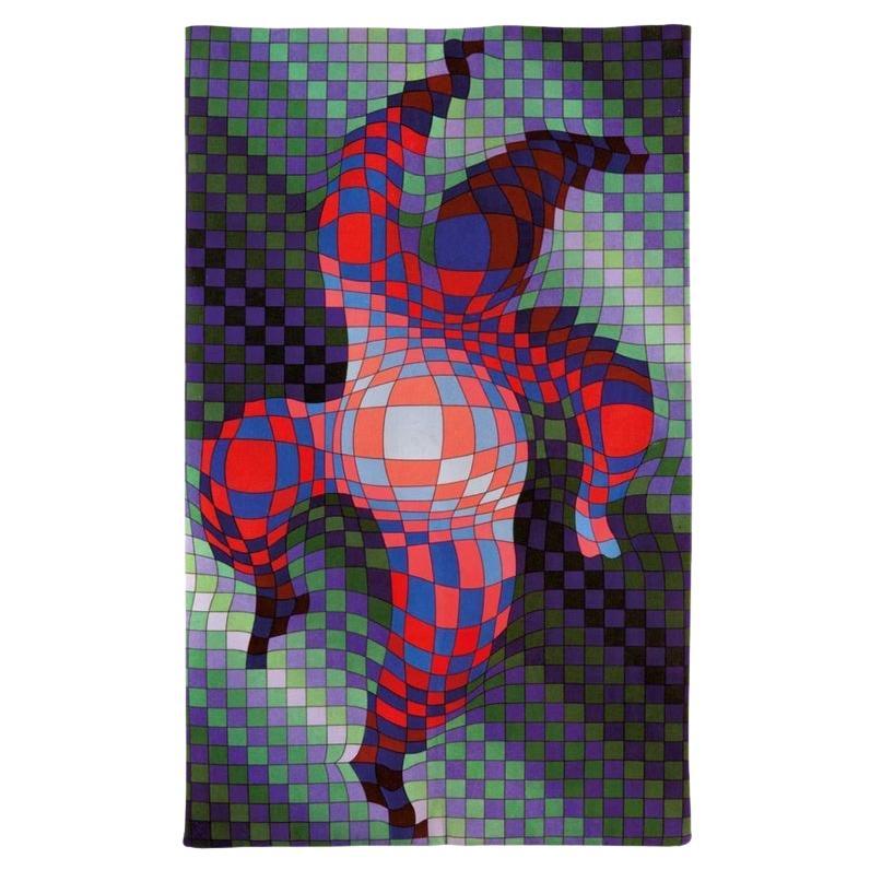 Victor Vasarely, Hand Signed Original Tapestry For Sale