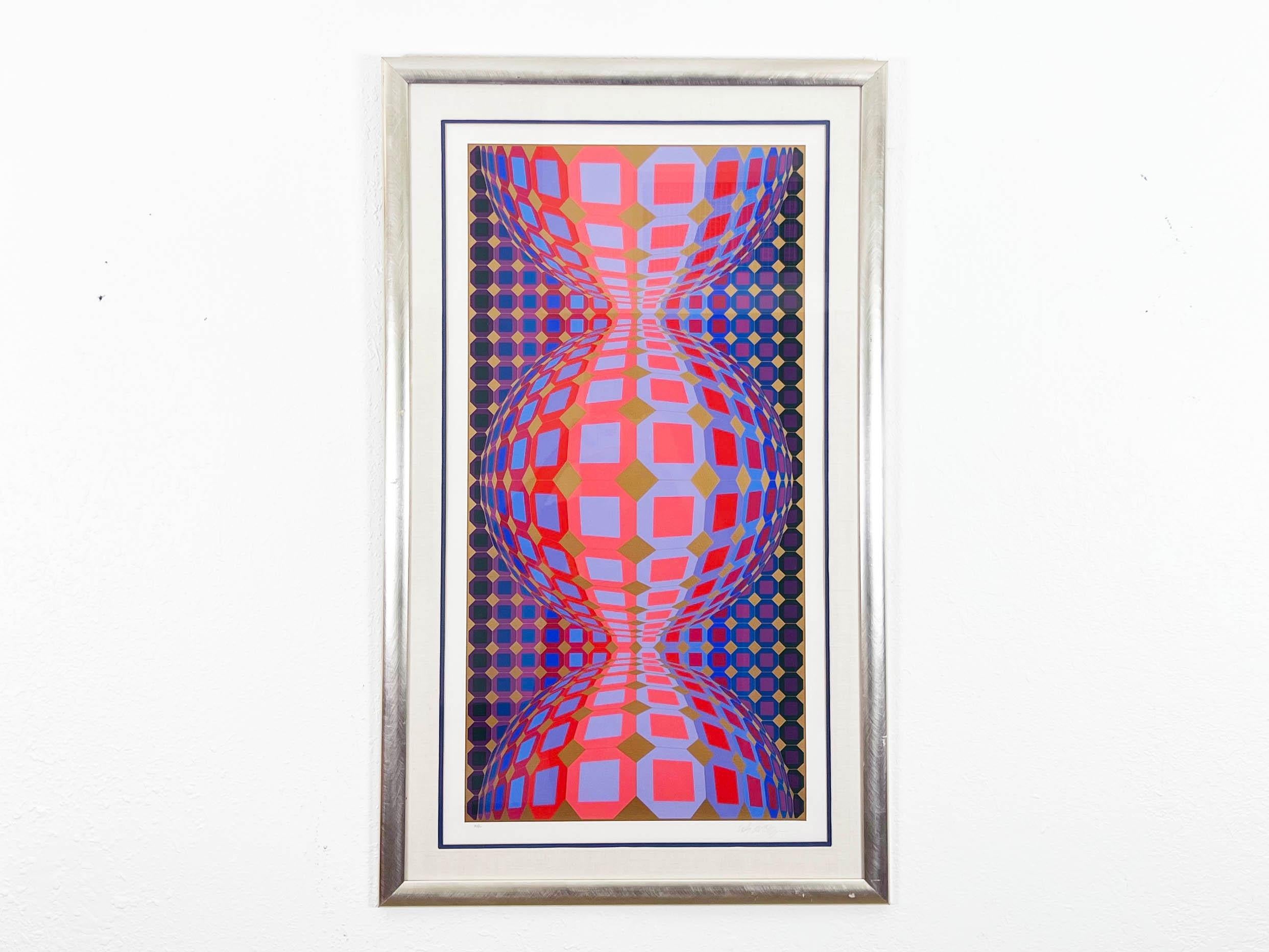 Original limited edition serigraph screenprint by Victor Vasarely titled 