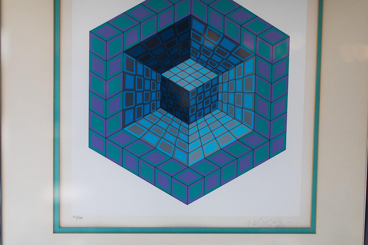 Victor Vasarely Lithograph In Good Condition For Sale In Oak Harbor, OH
